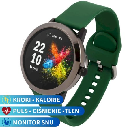 Damski smartwatch z ciśnieniomierzem Pacific 38-06 Sport Kalorie Puls Termometr