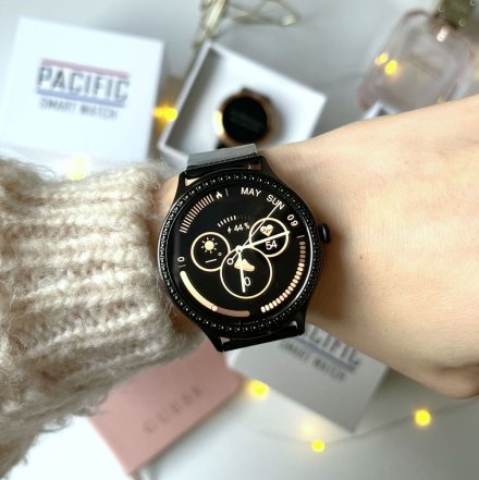 Damski smartwatch z ciśnieniomierzem Pacific 39-03 Sport Kalorie Puls Termometr