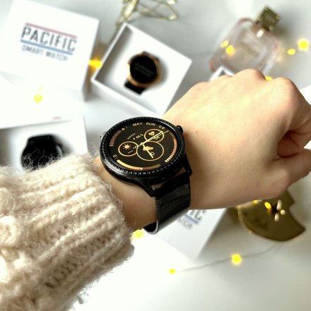 Damski smartwatch z ciśnieniomierzem Pacific 39-03 Sport Kalorie Puls Termometr
