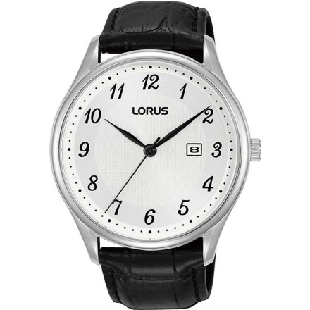 Zegarek Męski Lorus Men srebrny z czarnym paskiem RH913PX9