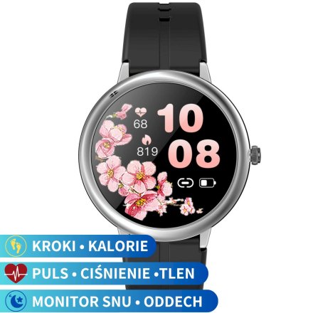 Damski smartwatch z ciśnieniomierzem Pacific 40-02 Sport Kalorie Puls Termometr