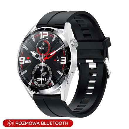 Smartwatch z funkcją rozmowy czarny Pacific 42-01 Sport Kroki Kalorie Puls Ciśnienie