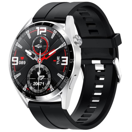Smartwatch z funkcją rozmowy czarny Pacific 42-01 Sport Kroki Kalorie Puls Ciśnienie