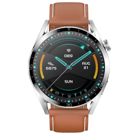 Smartwatch z funkcją rozmowy brązowy Pacific 42-03 Sport Kroki Kalorie Puls Ciśnienie