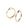 Złote kolczyki Guess koła z kryształami 4 cm GUESS HOOPS DON'T LIE JUBE01486JW