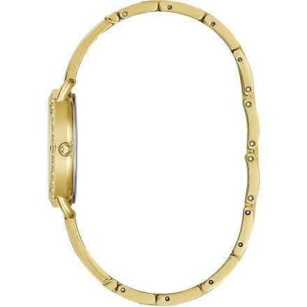 Damski złoty zegarek Guess Bellini z bransoletką i kryształkami GW0022L2