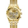Złoty zegarek męski Guess Continental z bransoletką GW0260G4