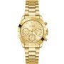 Złoty zegarek damski Guess Eclipse z datownikiem i bransoletką GW0314L2