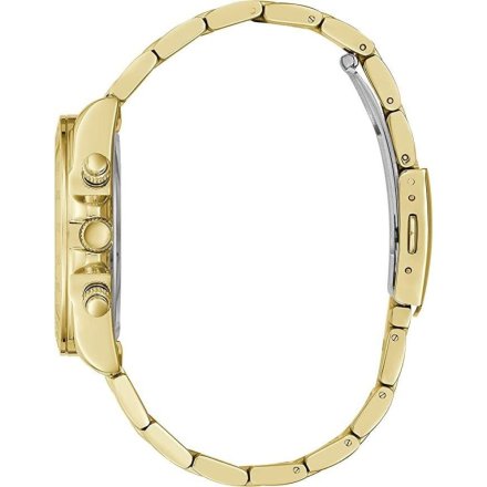 Złoty zegarek damski Guess Eclipse z datownikiem i bransoletką GW0314L2