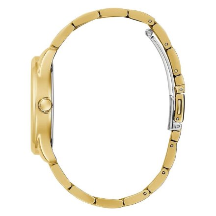 Złoty zegarek damski Guess Emblem bransoletką GW0485L1
