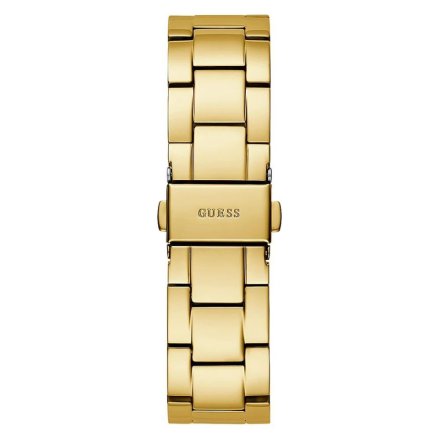 Złoty zegarek damski Guess Emblem bransoletką GW0485L1