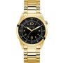 Złoty zegarek Guess Max z czarną tarczą i złotą bransoletką GW0493G2