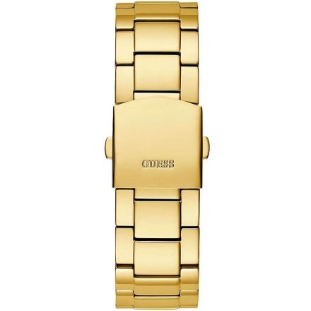 Złoty zegarek Guess Max z czarną tarczą i złotą bransoletką GW0493G2