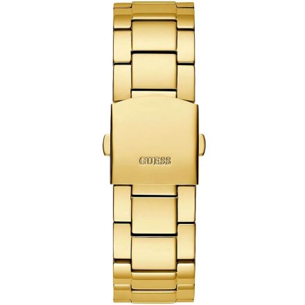 Złoty zegarek Guess Max z czarną tarczą i złotą bransoletką GW0493G2