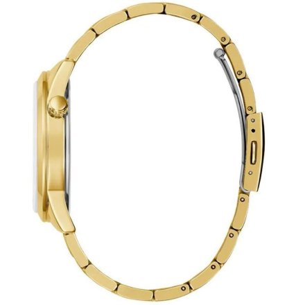 Złoty zegarek Guess Max z czarną tarczą i złotą bransoletką GW0493G2