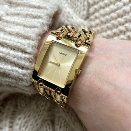 Złoty zegarek damski Guess z łańcuszkami Mod Heavy Metal W1117L2