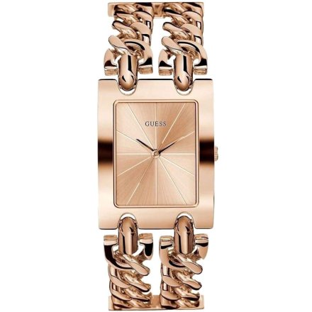 Różowozłoty zegarek damski Guess z łańcuszkami Mod Heavy Metal W1117L3