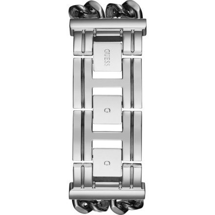Srebrny zegarek damski Guess z łańcuszkami i kryształami Mod Heavy Metal W1121L1