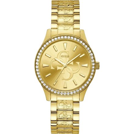 Złoty zegarek Damski Guess Anna z bransoletką W1280L2