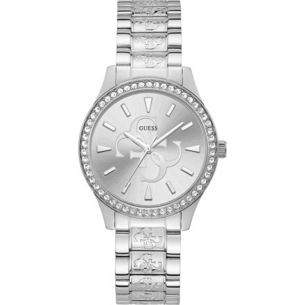Srebrny zegarek Damski Guess Anna z bransoletką W1280L1