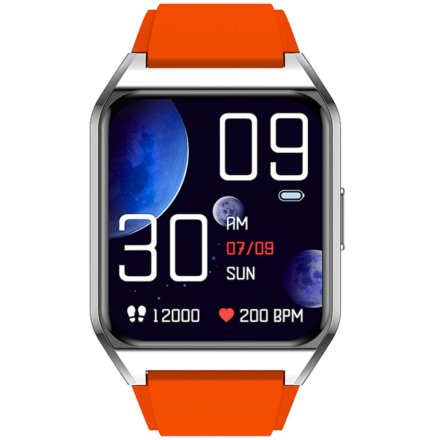 Smartwatch z funkcją rozmowy Termometr Ciśnienie Rubicon RNCE89 pomarańczowy SMARUB156