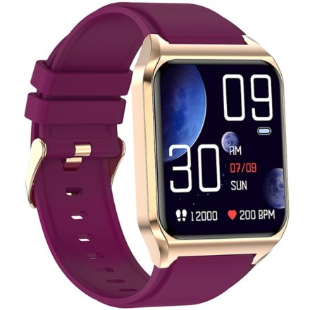 Smartwatch z funkcją rozmowy Termometr Ciśnienie Rubicon RNCE89 fioletowy SMARUB158