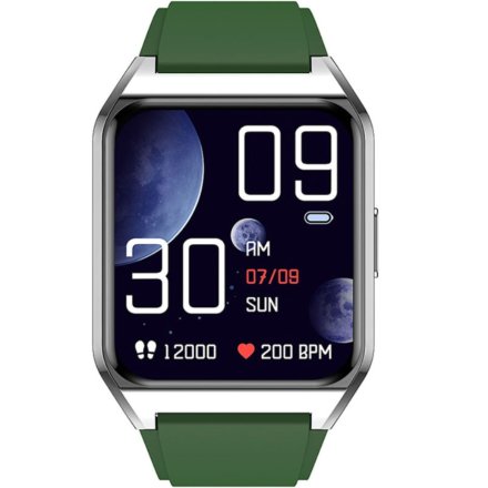 Smartwatch z funkcją rozmowy Termometr Ciśnienie Rubicon RNCE89 zielony SMARUB159