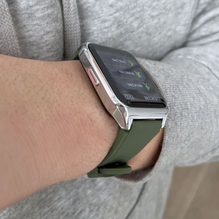 Smartwatch z funkcją rozmowy Termometr Ciśnienie Rubicon RNCE89 zielony SMARUB159