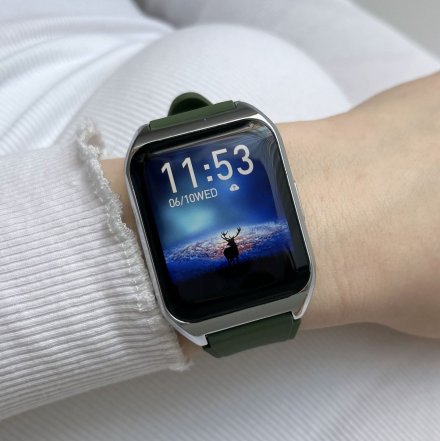 Smartwatch z funkcją rozmowy Termometr Ciśnienie Rubicon RNCE89 zielony SMARUB159