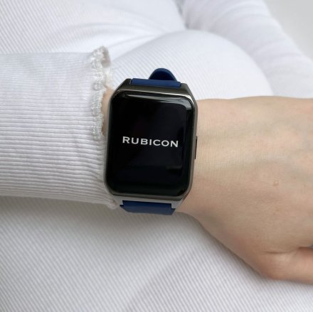 Smartwatch z funkcją rozmowy Termometr Ciśnienie Rubicon RNCE89 granatowy SMARUB160