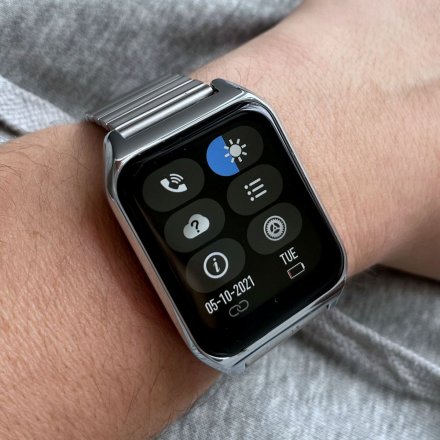 Smartwatch z funkcją rozmowy Termometr Ciśnienie Rubicon RNCE89 srebrny SMARUB161