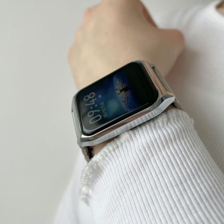 Smartwatch z funkcją rozmowy Termometr Ciśnienie Rubicon RNCE89 srebrny SMARUB161