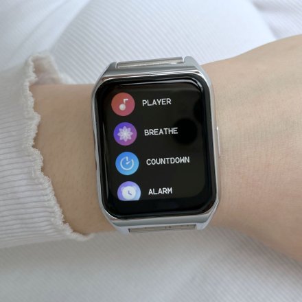 Smartwatch z funkcją rozmowy Termometr Ciśnienie Rubicon RNCE89 srebrny SMARUB161