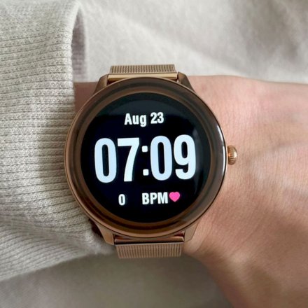 Damski smartwatch z funkcją rozmowy Rubicon RNCE90 złoty SMARUB164