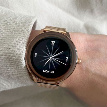 Damski smartwatch z funkcją rozmowy Rubicon RNCE90 złoty SMARUB164