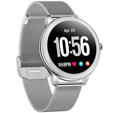 Damski smartwatch z funkcją rozmowy Rubicon RNCE90 srebrny SMARUB165