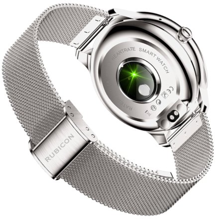 Damski smartwatch z funkcją rozmowy Rubicon RNCE90 srebrny SMARUB165