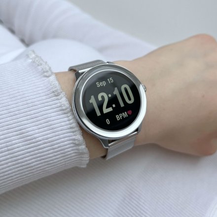 Damski smartwatch z funkcją rozmowy Rubicon RNCE90 srebrny SMARUB165