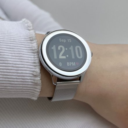 Damski smartwatch z funkcją rozmowy Rubicon RNCE90 srebrny SMARUB165