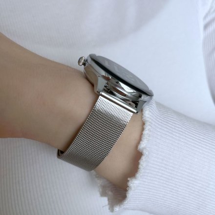 Damski smartwatch z funkcją rozmowy Rubicon RNCE90 srebrny SMARUB165