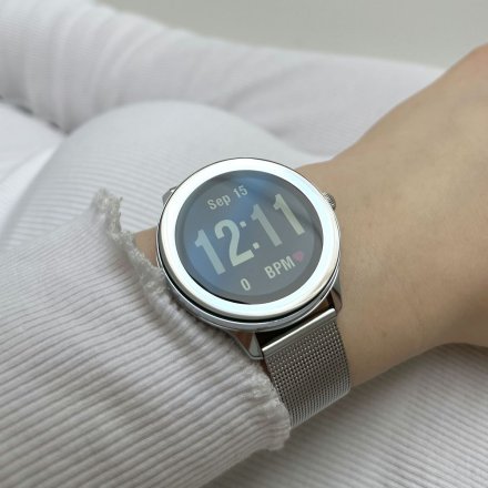 Damski smartwatch z funkcją rozmowy Rubicon RNCE90 srebrny SMARUB165