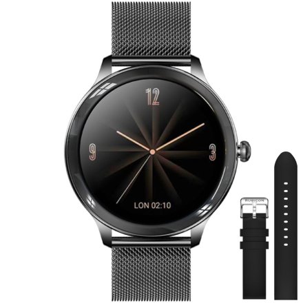Damski smartwatch z funkcją rozmowy Rubicon RNCE90 czarny SMARUB166