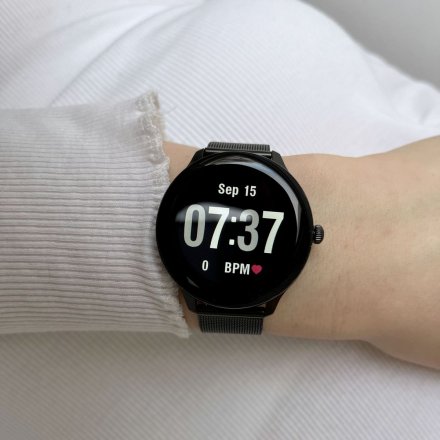 Damski smartwatch z funkcją rozmowy Rubicon RNCE90 czarny SMARUB166