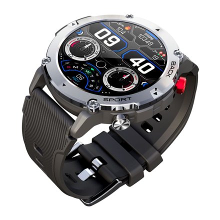 Smartwatch z funkcją rozmowy Tlen Puls Sport Rubicon RNCE91 srebrny SMARUB168