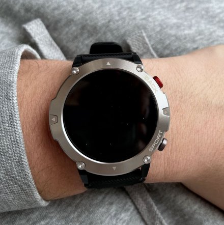 Smartwatch z funkcją rozmowy Tlen Puls Sport Rubicon RNCE91 srebrny SMARUB168