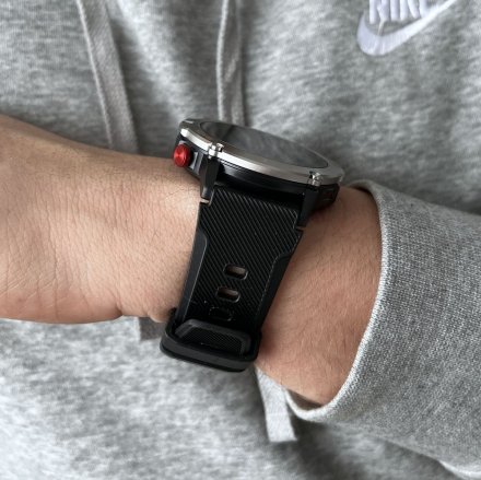 Smartwatch z funkcją rozmowy Tlen Puls Sport Rubicon RNCE91 srebrny SMARUB168