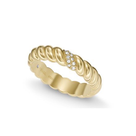 Złoty pierścionek Fossil damski vintage z kryształami r.14 JF04171710