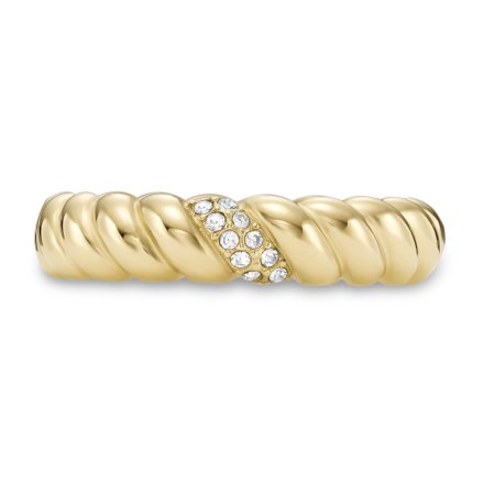 Złoty pierścionek Fossil damski vintage z kryształami r.18 JF04171710