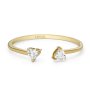 Złoty pierścionek damski Fossil z kryształami sercami r.18 JF04359710