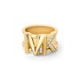 Złoty pierścionek Michael Kors obrączka z logo z kryształami r. 11 MKJ7836710
